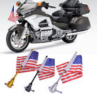 Nowy maszt flagowy amerykańskiej flagi USA pasuje do motocykla roweru bagażnika montaż ht