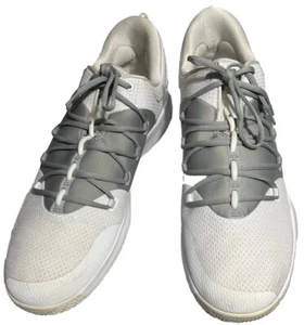 nike  Hyperdunk X Low TB Basketball Shoes AT 3867-100 White & Gray Men’s Size 17 - Picture 1 of 6