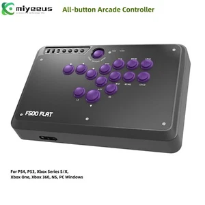 Flat All-button Arcade Game Controller for Hitbox PS4/Xbox Mayflash F500 - Picture 1 of 7