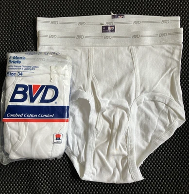 Винтажные мужские трусы BVD 5 пар размер 34 хлопок 100% США - Изображение 1 из 4
