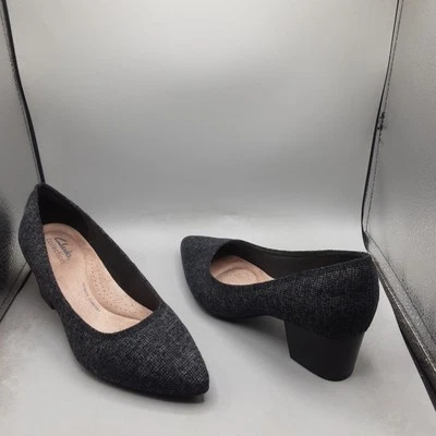 Женские туфли-лодочки Clarks Ellaine Hope 7 Вт цвет древесного угля A210 - Изображение 1 из 4