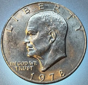 1978 Eisenhower Ike Dollar Coin Ungraded X2 - Picture 1 of 4