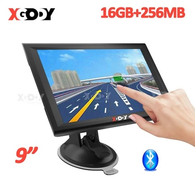 XGODY 9 Zoll (22.2cm) Bluetooth PKW LKW GPS Navi Navigationsgerät 16G AU EU Kart - Bild 1 von 4