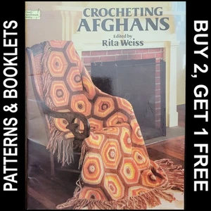 Vtg Dover Needleworks "Crocheting Afghans" Edited by Rita Weiss ©1979 20 Afghans - Picture 1 of 24