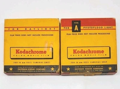 KODACHROME Movie Film Type A 16mm 100ft Photoflood KA449 EXP 1960 Lot Of 2 NOS - Image 1 of 4