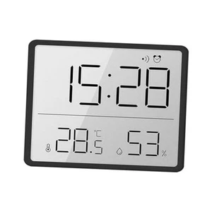 Atomic Clock Digital Wall Clock Large Display, Date & Temperature Humidity - Picture 1 of 8