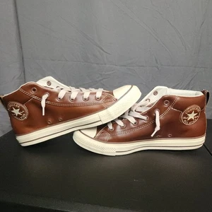 Größe 9,5 Converse Chuck Taylor All Star Schuhe Street Mid Pinecone braun Leder - Bild 1 von 6
