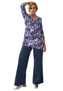 ellos Plus Size Wide Leg Soft Pants - Picture 1 of 5