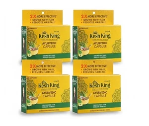 Kesh King Herbal Ayurvedic Hair Growth (30 Capsules Each x 4) = 120 Caps - Picture 1 of 3
