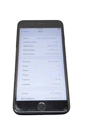 Apple iPhone 7 Plus - 32 GB - Black (Unlocked) - Image 1 of 4