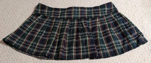 Sag Harbor Womens X Large Multi-Color Plaid Polyester Blend Mini Skirt 24 - Picture 1 of 4