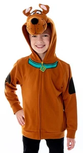 Scooby-Doo Boy's Full-Zip Plush 3D Face Costume Look A Like Hoodie (XS, 4/5) - Picture 1 of 5