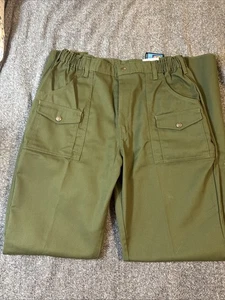 Pantalones Uniforme Oficial Vintage Boy Scouts Verde Oliva Sin Dobladillo, Nuevos con Etiquetas Juveniles 34x34 - Imagen 1 de 16