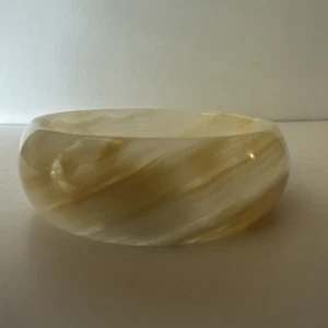 VTG Jewelry Hand Carved Mexican Onyx Stone Bangle Bracelet Size Small - Picture 1 of 10