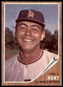 1962 TOPPS KEN L. HUNT 68 FAIR BASEBALL LOS ANGELES ANGELS
