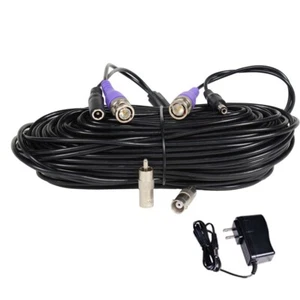 100 ft CCTV HD Security Camera Video Cable BNC Wire with 12V DC Power Supply CW5 - Picture 1 of 8