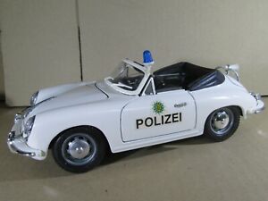 651S Burago 3331 Italie Porsche 356B Cabriolet Ouvert 1951 Police 1:18 BBurago