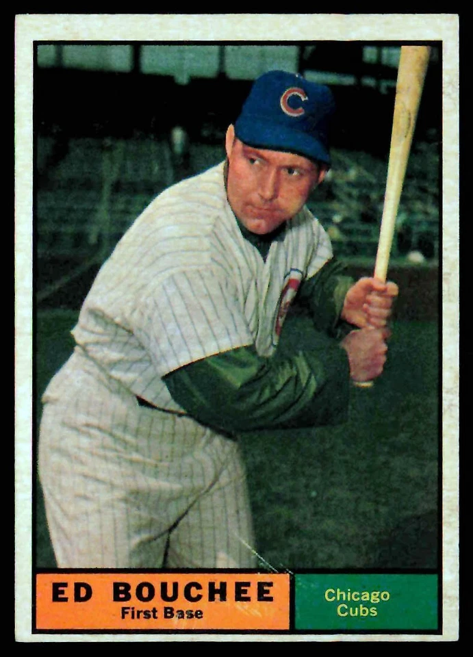 1961 Topps #196 Ed Bouchee Chicago Cubs EX - Image 1 of 2