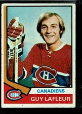 1974-75 TOPPS HOCKEY NHL MONTREAL CANADIENS GUY LAFLEUR CARD *232 VG CENTERED