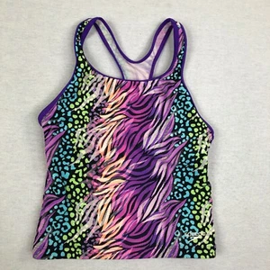 Speedo Girls' Size 10 Multicolor Animal Print Racerback Tankini Swimwear. B4 - Picture 1 of 7