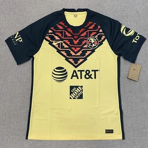 Nike Club America Mens Medium 21 22 Home Yellow Jersey CV7887-706 New - Picture 1 of 15