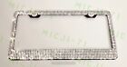 7 Rows Clear Diamond Bling License Metal Frame Holder Made W Swarovski Crystals
