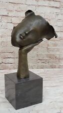 Modern Art Female Head Sexy Woman Bronze Bust Marble Sculpture by Dali