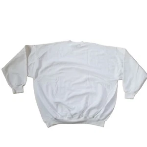 Vintage 3XL Hanes PrintPro WEISS unbedruckter Pullover Sweatshirt ultimative Baumwolle Rundhalsausschnitt - Bild 1 von 13