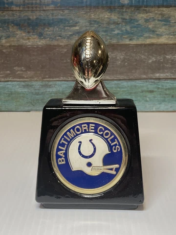 Vintage Baltimore Colts Football Helmet Logo 1970s Decanter Avon Rare Empty Cover