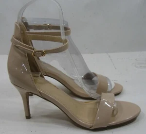 new ladies Skintone 3.5"Stiletto High Heel OPEN Toe Shoes WOMEN Size 8.5 - Imagen 1 de 11