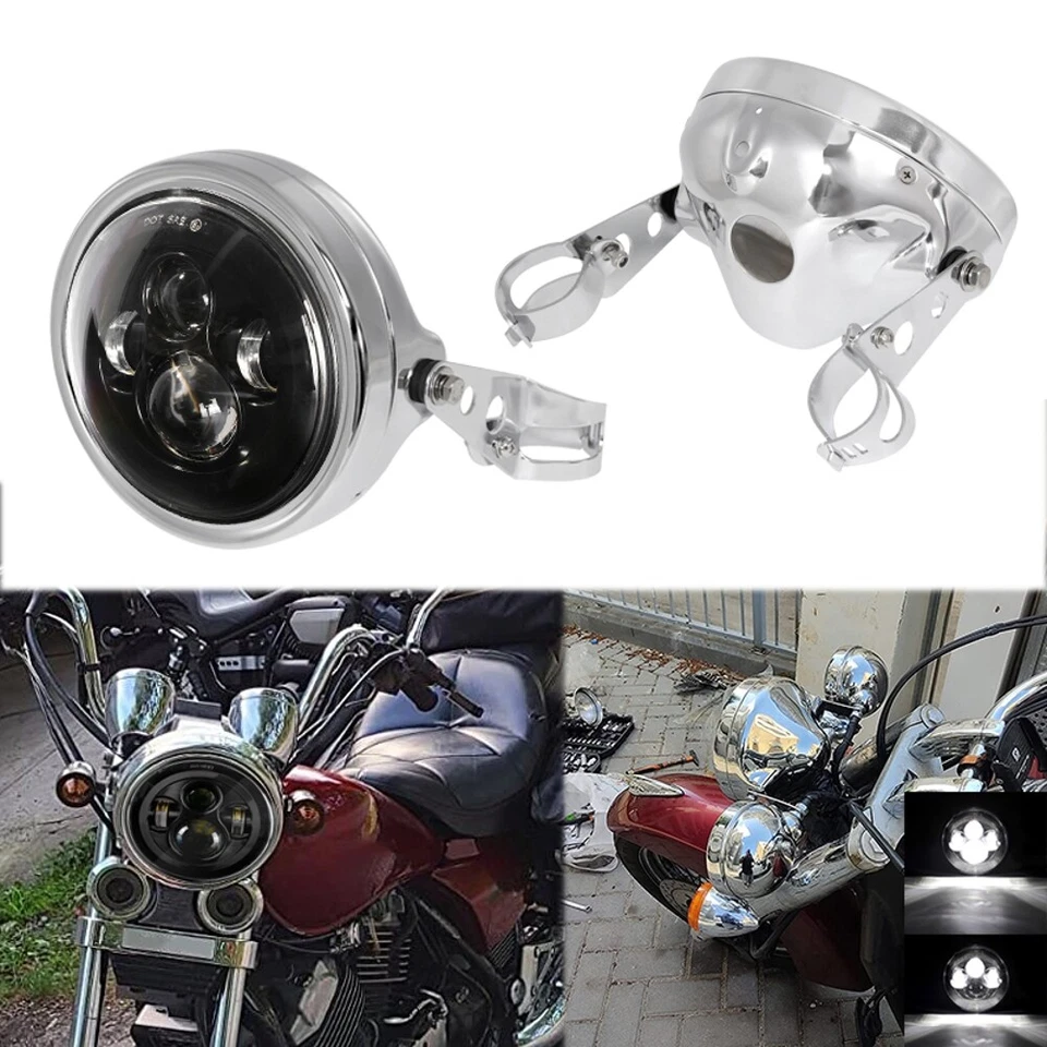 7" LED Headlight Hi/Lo + Housing Bucket For Harley Softail Springer EFI FXSTSI - Image 1 of 4