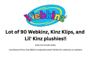 Ganz WEBKINZ, Lil' Kinz and Kinz clip LOT of 90 (NO CODES) Near mint condition - Picture 1 of 22