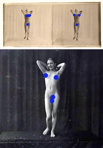 photo NEGATIF verre NUDE EROTIC c. 1920 / 13 x 6 cm / risque sexy nude / 76 - Picture 1 of 4