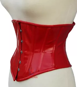 Corsetto sotto il busto in acciaio resistente corsetto vita allenamento clessidra corsetto PVC 1819 - Foto 1 di 6
