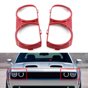 1 Pair Front Headlight Bezel Left Right For Dodge Challenger 2015-21 68259055AB - Picture 1 of 9