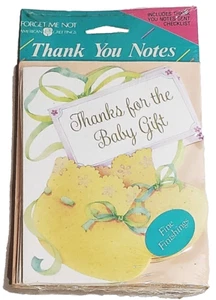 Thanks for the Baby Gift Forget Me Not American Greetings Thank You Notes - Picture 1 of 1