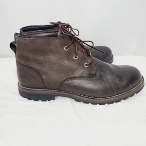 Timberland Ortholite Brown Leather Waterproof Men's 12 Chukka Boots A11ET - Picture 1 of 13