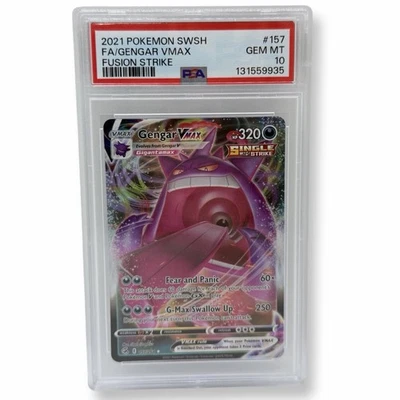 PSA 10 Gem Mint Gengar Vmax 157/264 Fusion Strike Pokemon - Image 1 of 3