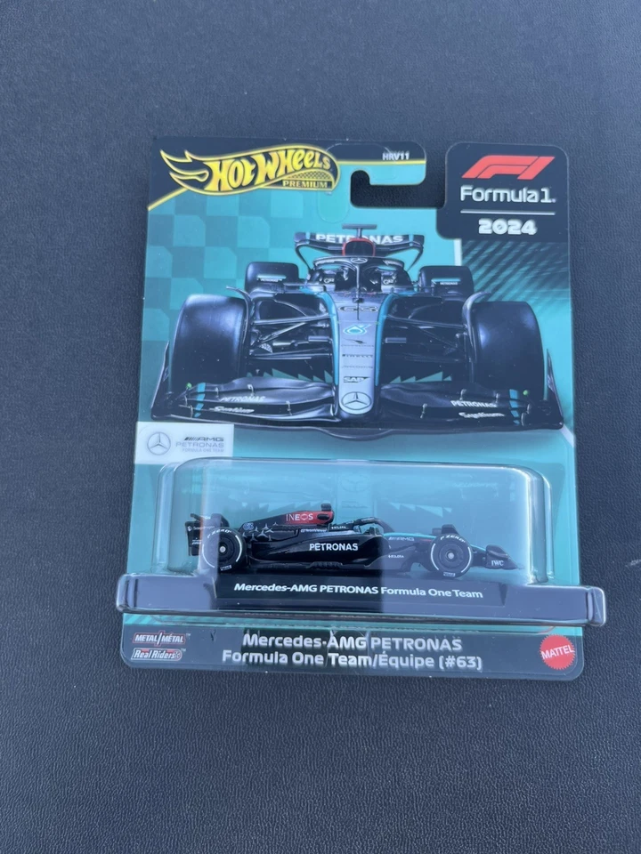 Hot Wheels Premium F1 2024 Mercedes AMG Petronas Formula One Team Car #63 - Image 1 of 1