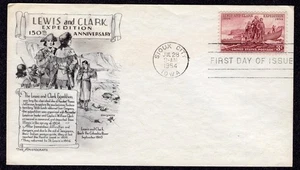 1954 Lewis & Clark Expedition 150th  (1063) - Aristocrat FDC TD719 - Picture 1 of 1