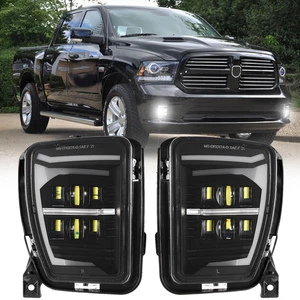 LED Fog Lights DRL Pasing Lamp For Dodge Ram 1500 2013 2014 2015 2016 2017 2018 - Picture 1 of 14