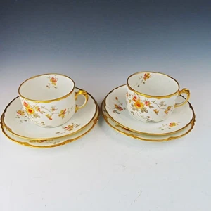 Victoria Austria & Rex Bavaria Trios – 2 Cup, Saucer & Dessert Plate Sets - Picture 1 of 11