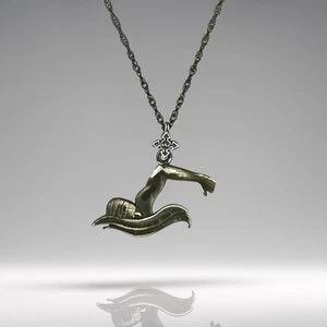 Breaststroke Pendant – Vintage Style 925 Silver Sports Necklace for Swimmers - Picture 1 of 13