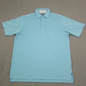 Camisa Polo FootJoy Adulto Mediana Azul Lunares Golf Golf Rendimiento Para Hombres - Imagen 1 de 10