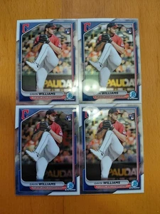Gavin Williams Bowman Chrome RC Rookie Baseball Card Lot #77 Cleveland Guardians - Picture 1 of 1