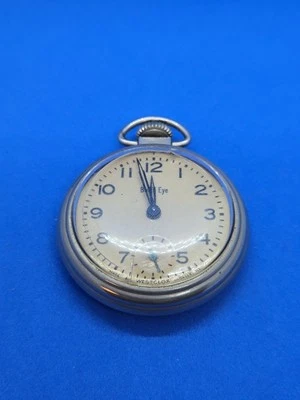 Reloj Bolsillo Westclox EE. UU. Ojo de Toro Viento DE COLECCIÓN - Cristal agrietado - 1966 Foto 1 de 4