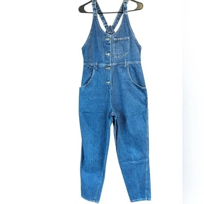 Mono con tirantes Lee Vintage Años 90 Hecho en EE. UU. Jean Botón Frontal Talla 9 Foto 1 de 4