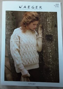 Original Jaeger Sport Ladies Sweater 32"-40" Knitting Pattern 6111 - Picture 1 of 3