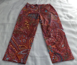 Vintage Vertigo Paris Paisley Hippie Bauer Caprihose Damengröße 10 - Bild 1 von 6