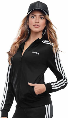Adidas Women's Essentials Tricot Track Jacket, Black/White - Image 1 of 4
